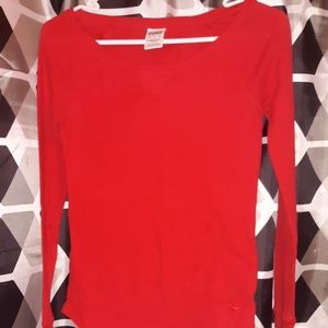 Pink Victoria secret longsleeve red shirt